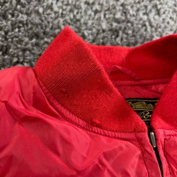 Eddie Bauer Goose Down Puffer Vest Mens Medium Red Lined Nylon Shell Sleeveless - Picture 8 of 8